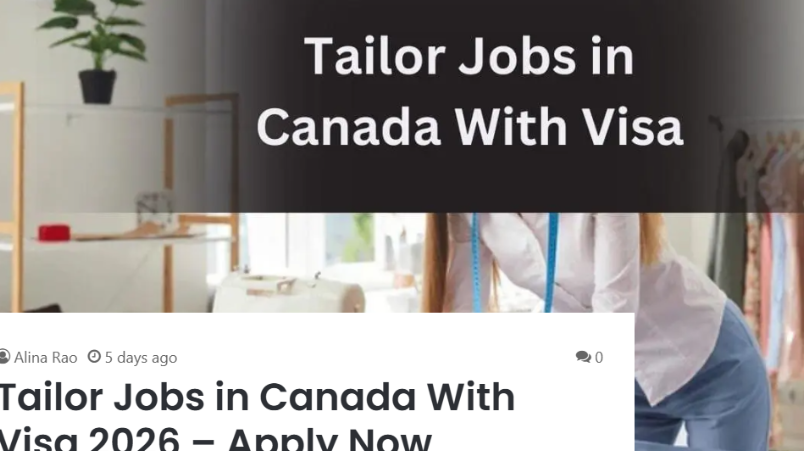 Tailor Jobs in Canada With Visa 2026