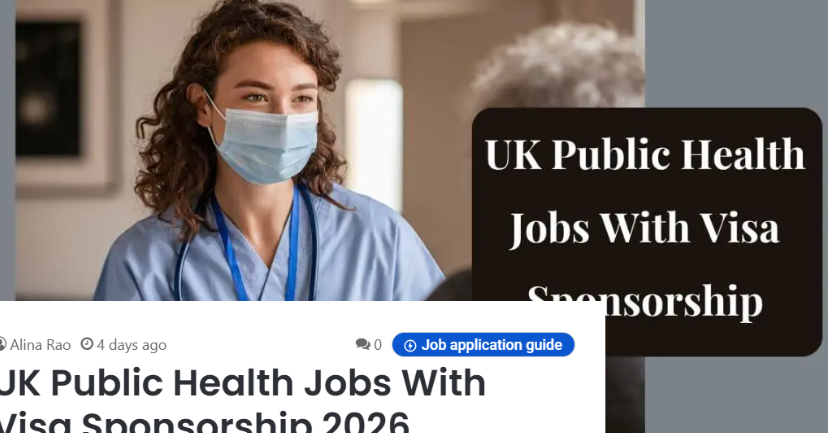 UK Public Health Jobs With Visa Sponsorship 2026